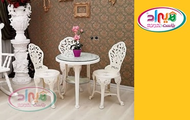 فروش میز صندلی پلاستیکی طرح طاووسی
